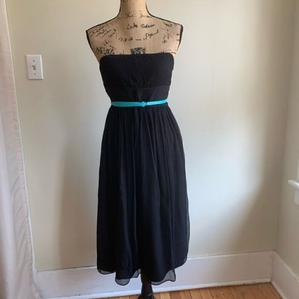 J. Crew rouched strapless silk dress size 4
